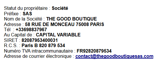 Informations societe